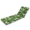 Cuscino per lettino da sole in poliestere bianco e verde 186x 60 x 5cm