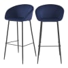 Set aus 2 Barstühlen, blau, H75cm