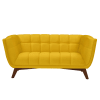Sofá de 2 plazas en terciopelo amarillo