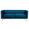 2-Sitzer-Sofa aus dunkelblauem Samt