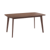 Rechteckiger Tisch aus dunklem Holz für 6 Personen, 150cm