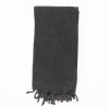 Futa «vintage» de algodon en negro con flecos (95 x 170 cm)