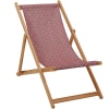Klappbarer Liegestuhl aus Buchenholz Grafischer Druck Rot