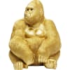 Statue gorille en polyrésine dorée H76