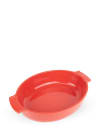 Plat four céramique ovale rouge 31cm