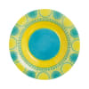 Assiette creuse turquoise D21,5cm