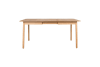 Table extensible 120/162x80cm en bois beige