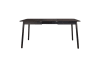Ausziehbarer Tisch aus Holz 120/162x80cm, schwarz