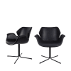2 fauteuils de table design noir