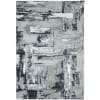 Tapis de salon moderne en polyester gris 80x160 cm