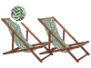 Chaise longue en bois solide vert
