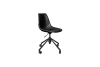 Chaise de bureau à roulettes en cuir noir