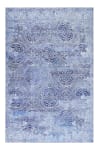 Tapis plat motif cachemire tons de bleus 160x230