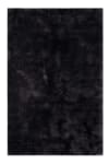 Alfombra de pelo largo y suave en microfibra color negro 130x190