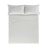 Drap de lit en coton percale gris 160x280 cm