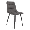 Lot de 2 chaises design en tissu pieds métal gris
