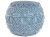 Pouf en coton bleu ⌀ 40 cm