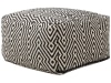 Pouf in tessuto bianco nero 50 x 30 cm