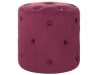 Pouf en velours rouge bordeaux ⌀ 40 cm