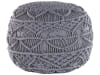 Pouf en coton gris ⌀ 40 cm