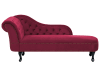 Chaise longue sinistra in velluto bordeaux