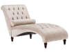 Chaise longue in velluto color beige