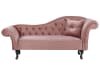 Chaise longue per lato destro in velluto rosa