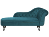 Chaise longue en tissu bleu