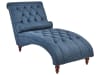 Chaise longue in tessuto blu