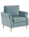 Fauteuil Velours Vert menthe