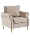 Fauteuil Velours Taupe