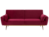 Sofá cama de terciopelo rojo