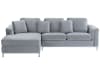 Canapé d'angle 4 personnes en polyester gris