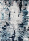 Alfombra abstracta moderna azul/blanco/gris 160x220