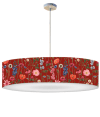 Lámpara de techo flor rojo acidulado