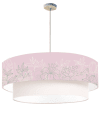 Lámpara de techo doble ramo rosa