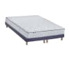 Ensemble matelas ressorts sommier bleu 160x200