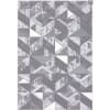 Tapis de salon moderne en polyester argent 80x160 cm