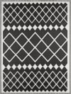 Schwarzer Outdoor-Teppich mit geometrischem Muster 120x160
