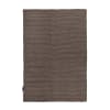 Tapis tressé main en laine taupe 200x290 cm