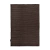 Tapis tressé main en laine marron 200x290 cm