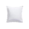 Taie d'oreiller coton blanc 75x75 cm