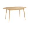 Mesa de comedor ovalada 150 cm en madera clara