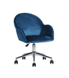 Chaise de Bureau à Roulettes avec Accoudoirs - - Bleu