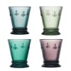 Set de 4 gobelets en verre pressé multicolor Abeille La Rochère
