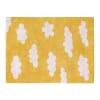 Tappeto lavabile in cotone giallo nuvole 120x160
