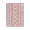 Tappeto lavabile in cotone rosa 120x160
