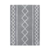 Tappeto lavabile in cotone grigio 120x160
