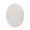 Tapis coton lavable ovale pomme de pin ivoire 130x180cm