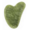 1 Gua Sha in Herzform aus grünem Jadestein + Hülle